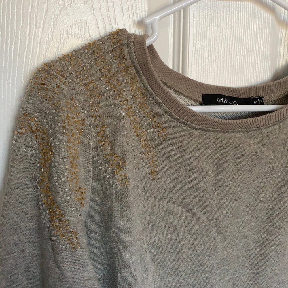 women’s embellished shoulder sweater